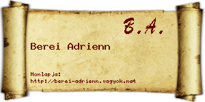 Berei Adrienn névjegykártya